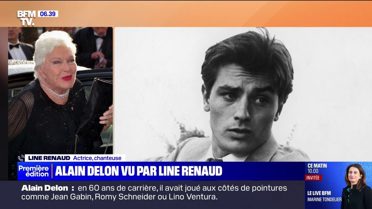 "Quelqu'un comme Alain, on le pense immortel": l'actrice et chanteuse Line Renaud "très peinée" par la mort d'Alain Delon
