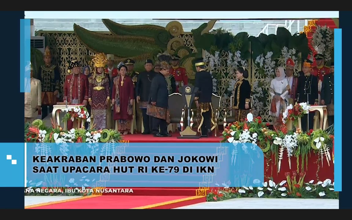 Keakraban Prabowo dan Jokowi Saat Upacara HUT RI Ke-79 di IKN