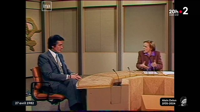Regardez quand Alain Delon parlait... d'Alain Delon à la télé, par exemple au 20h de France 2 face à Christine Ockrent : Ecoutez, beau mâle, je le suis...