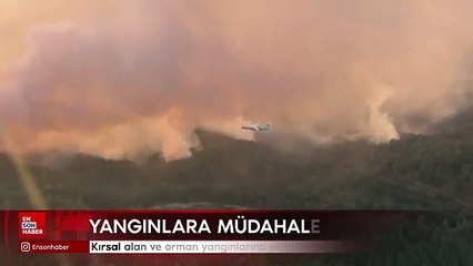 Orman yangınlarına müdahale tüm hızıyla sürüyor