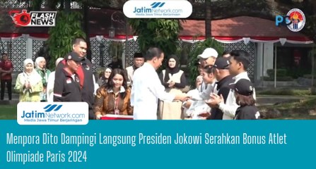 Menpora Dito Dampingi Langsung Presiden Jokowi Serahkan Bonus Atlet Olimpiade Paris 2024
