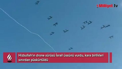Drone sürüsü İsrail üssünü vurdu! Kara birlikleri püskürtüldü