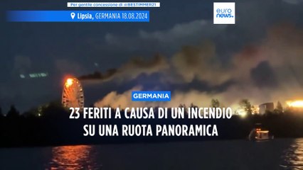 Germania, almeno 23 feriti in un incendio sulla ruota panoramica del festival musicale di Lipsia