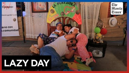 Colombians celebrate 'World Day of Laziness'