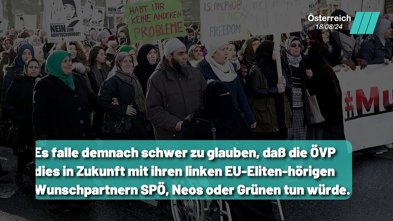 Schnedlitz fordert ein Verbotsgesetz gegen den politischen Islam