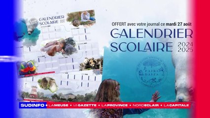 Recevez votre calendrier scolaire Pairi Daiza offert avec votre journal Sudinfo le 27 août