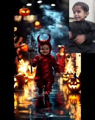 Cute baby reaction on smart baby showbiz cat walk