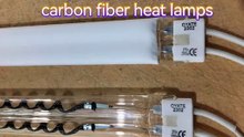 15*33mm 845mm 230v 2000w twin tubes infrared carbon fiber heat lamps