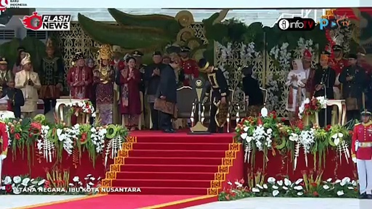 KEAKRABAN PRABOWO DAN JOKOWI SAAT UPACARA HUT RI KE-79 DI IKN