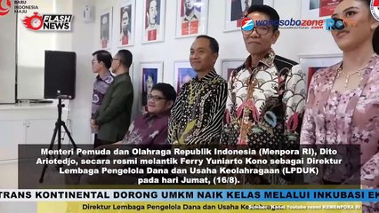 Pelantikan dan Pengambilan Sumpah Jabatan Direktur LPDUK oleh Menpora Dito