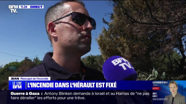 On voyait les fumées d'agrandir, on n'avait plus de visibilité sur la maison : à Frontignan, ce rescapé de l'incendie raconte l'évacuation de sa maison menacée par les flammes