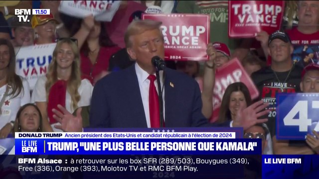 Donald Trump: Je suis beaucoup plus beau qu'elle, je suis une plus belle personne que Kamala