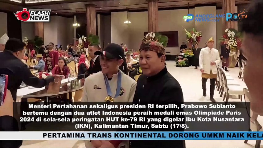 MOMEN PRABOWO DAN PARA ATLET PERAIH MEDALI OLIMPIADE PARIS 2024 DI IKN