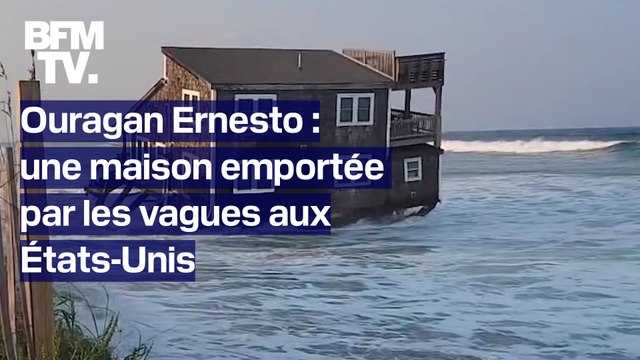 États-Unis: une maison emportée par les vagues lors du passage de l’ouragan Ernesto