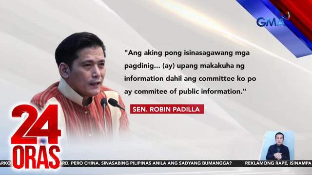 Sen. Robin Padilla, humingi ng tawad tungkol sa pahayag sa martial rape | 24 Oras