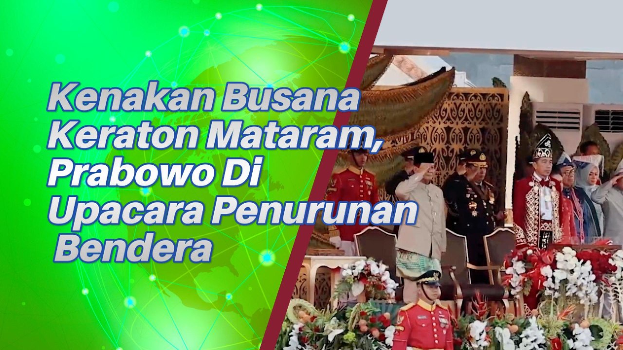 Prabowo Gunakan Busana Keraton Mataram Di Upacara Penurunan Bendera