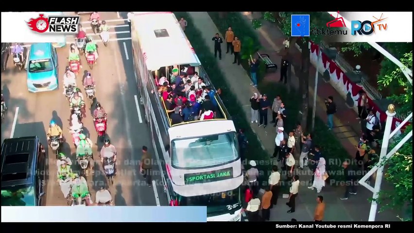 Menpora Dito Ariotedjo Kawal Pawai Atlet Olimpiade Paris 2024 Menuju Istana Negara Jakarta