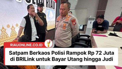 Satpam Berkaos Polisi Rampok Rp 72 Juta di BRILink untuk Bayar Utang hingga Judi