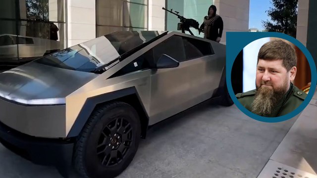 Así es la Cybertruck con metralleta del líder checheno Kadírov
