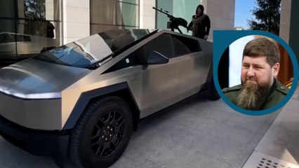 Así es la Cybertruck con metralleta del líder checheno Kadírov