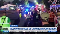 Se incendia rueda de la fortuna en Alemania