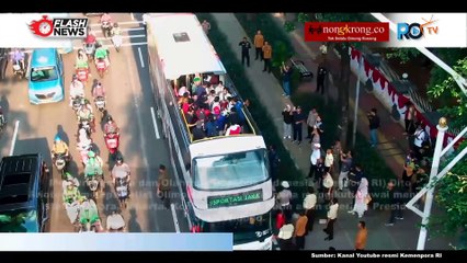 Menpora Kawal Pawai Atlet Peraih Medali Olimpiade Paris 2024