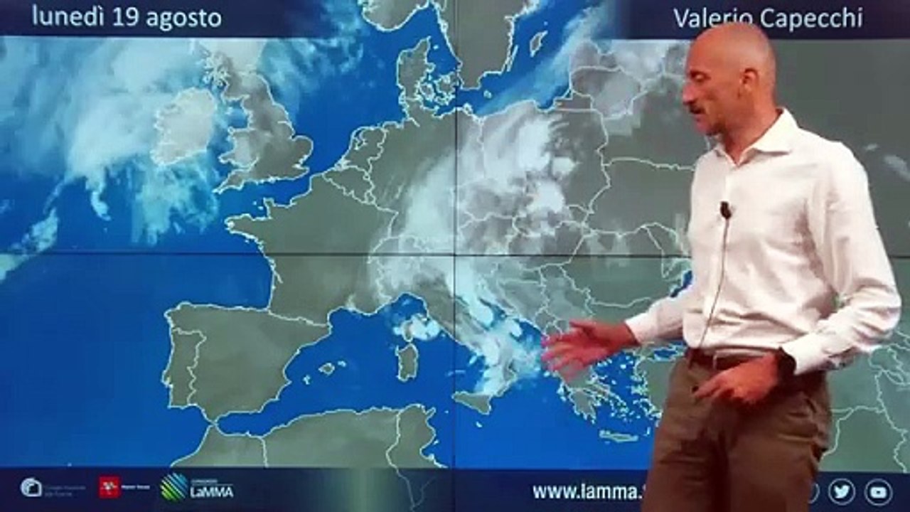 Maltempo Toscana, la perturbazione si sposta all'interno, Le previsioni del Lamma per il 19 e 20 agosto
