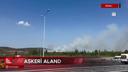İstanbul  Tuzla'da askeri alanda yangın çıktı