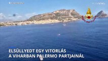 Elsüllyedt egy ötven méteres vitorlás Szicília partjainál - hét ember eltűnt