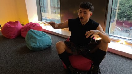 Up and coming Glasgow artist Leif Coffield performs at St James Quarter as part of Edinburgh Fringe celebrations