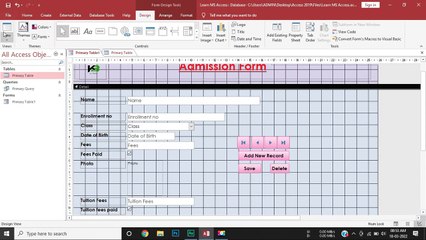 MS Access _ Class 07 - Create Buttons _ Hindi_ Urdu _
