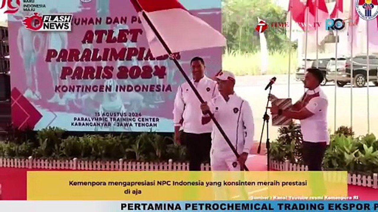 MENPORA KUKUHKAN DAN LEPAS KONTINGEN INDONESIA KE PARALIMPIADE PARIS 2024