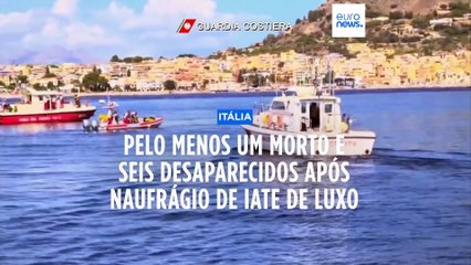 Um morto e seis desaparecidos depois de iate de luxo se ter afundado em Palermo