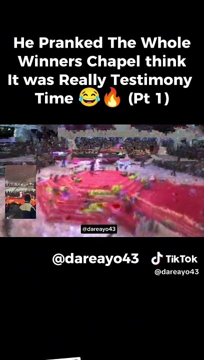 He pranked the whole winners chapel