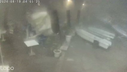 CCTV shows intensity of storm which capsized superyacht off Italy coast