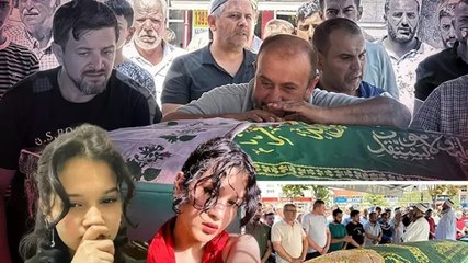 Kazada ölen kızlarının tabutlarına sarılıp gözyaşı döktü