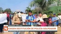 Destitución policía golpeador