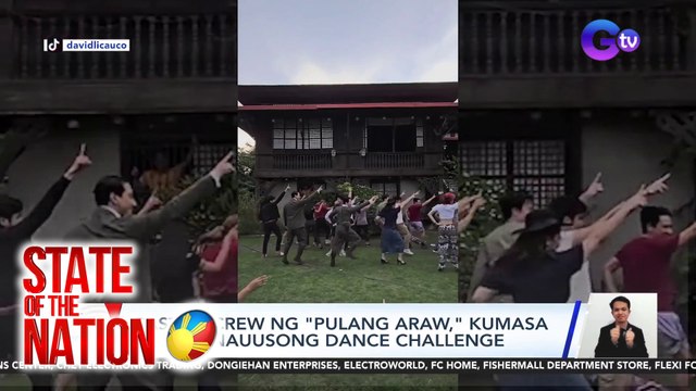 Cast at crew ng Pulang Araw, kumasa sa mga nauusong dance challenge | SONA