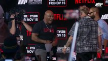 Mike Tyson punches Jake Paul during face-off