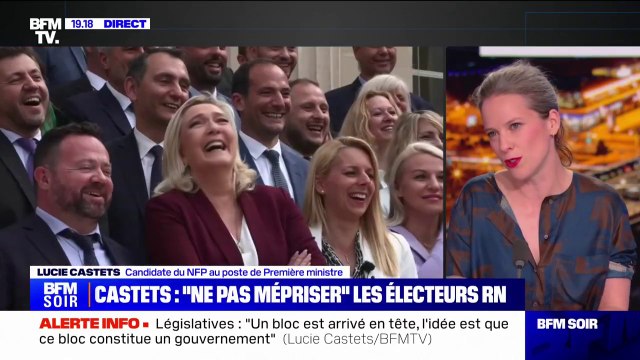 Il ne faut pas mépriser les électeurs du RN (…) Beaucoup de gens ont voté pour le RN sur la base de fausses promesses , estime Lucie Castets