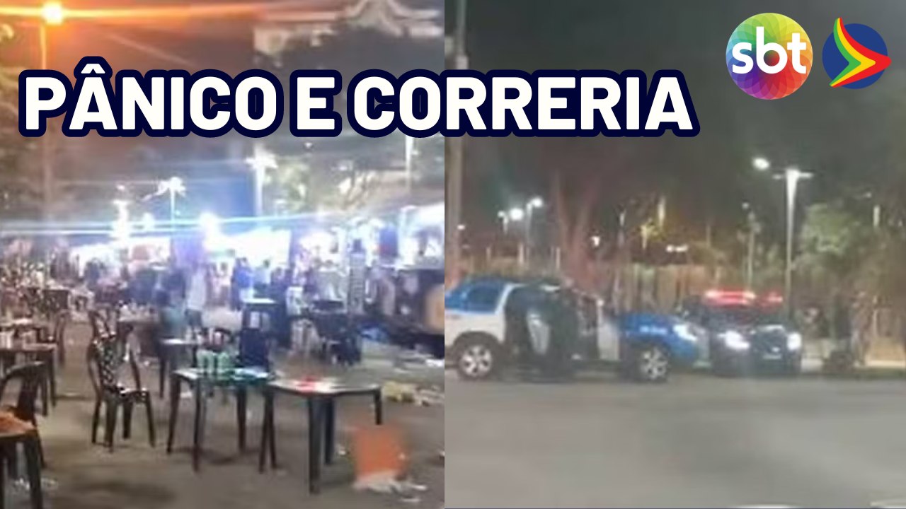 Vídeos mostram momento do tiroteio em praça no Rio de Janeiro