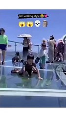 Wow look her walking style #entertaining video #viral