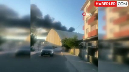 Çerkezköy'de plastik fabrikasında yangın çıktı