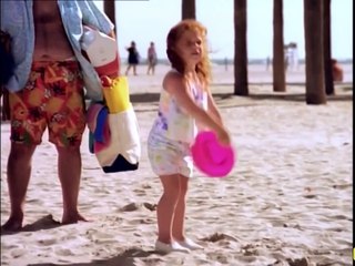 Sesame Street - A Girl Frisbee Play and Her Dog at the Beach Music by Harsh Reality (1991) (HD)