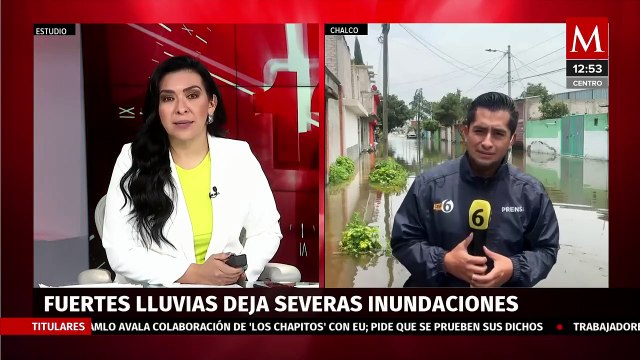 Inundaciones en Chalco dejan a familias de la colonia Jacalones 2 atrapadas en sus casas