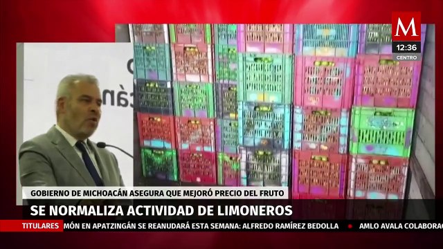 Alfredo Ramírez Bedolla asegura que esta semana se reactivará la industria limonera en Michoacán