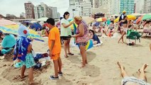 Mar del plata beach beautiful summer holiday enjoy life beach summer .