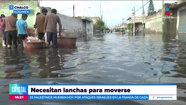 Habitantes de Chalco llevan 18 días bajo las aguas negras