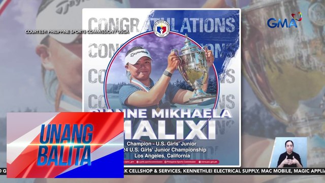 PHL golfer Rianne Malixi, nag-kampeon sa 75th U.S. Girl's Junior at 124th U.S. Women's Amateur Golf Championship | Unang Balita