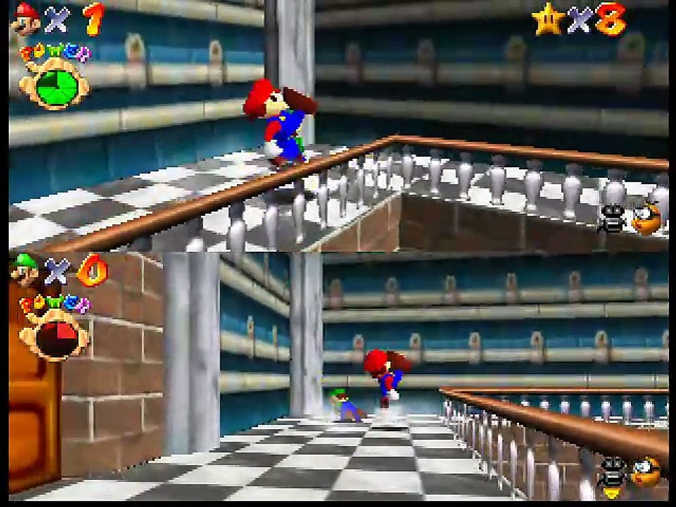 Super Mario 64 Splitscreen Multiplayer online multiplayer - n64